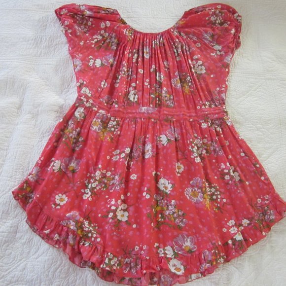 Spell Dresses Spell Dress L Sundancer Play Dress Red Floral Drawstring Waist Poshmark